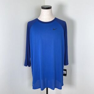 Nike Dri-FIT Royal Blue Athletic T-Shirt Mens Training Top XXL‎